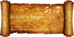 Szilák Dalma névjegykártya